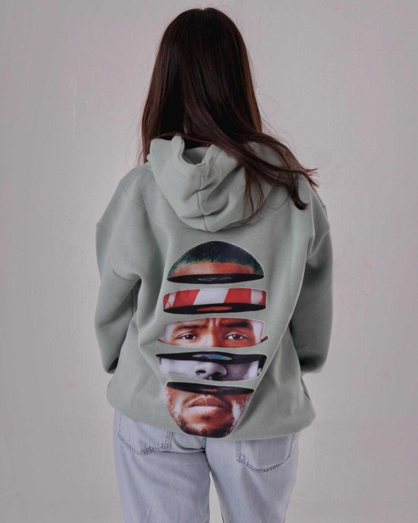 frank ocean hoodie in mint green