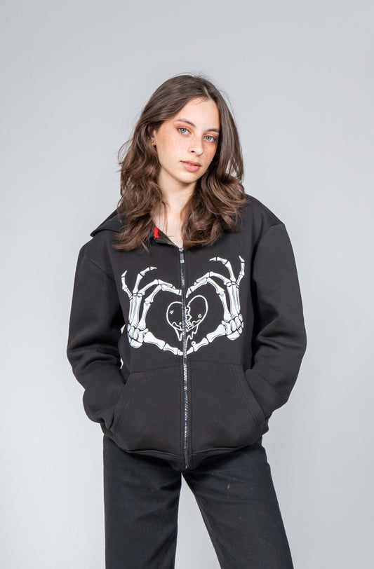 skeleton zip up