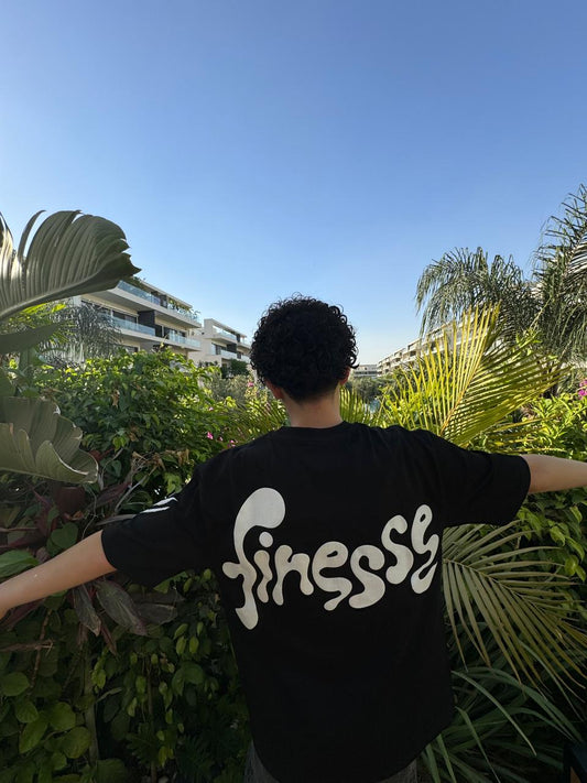 finesse black tee